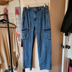 WITCHERY CARGO DENIM JEANS, SZ 10